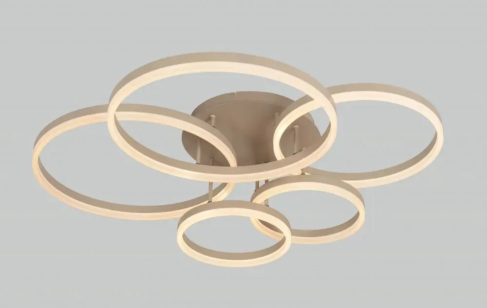 Lampa sufitowa RAVELO 5 piaskowy