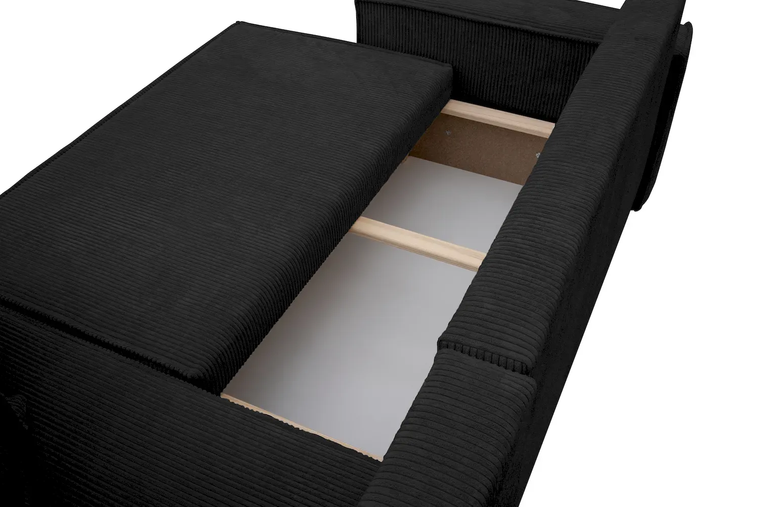 Narożnik uniwersalny KARL L rozkładany tkanina Poso 34 grafitowy - NAROZNIK_KARL_POSO34