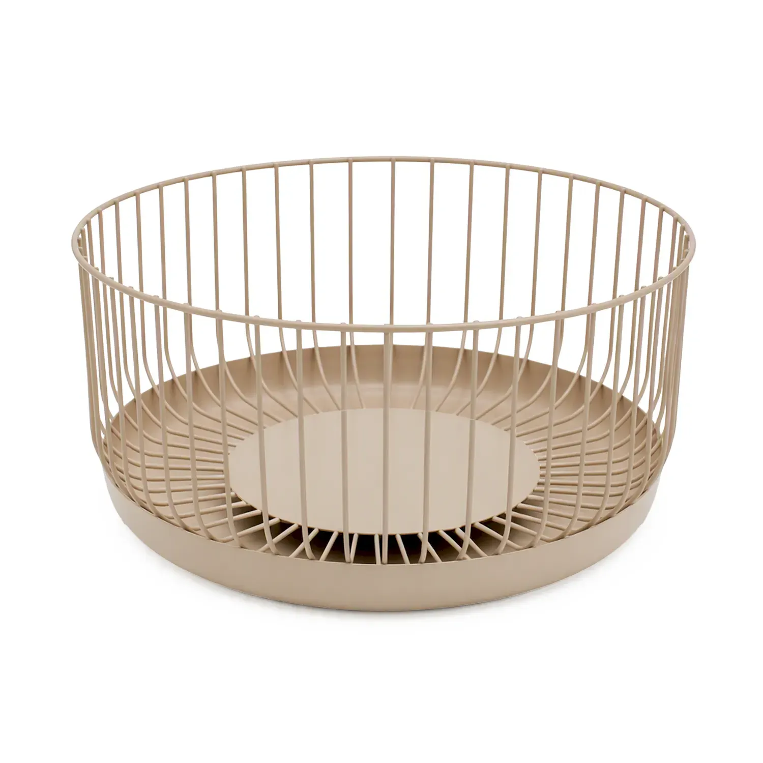 NORDISK METAL kosz druciany 32x32x13,7 cm jasnobeżowy DUKA - DK_2222793