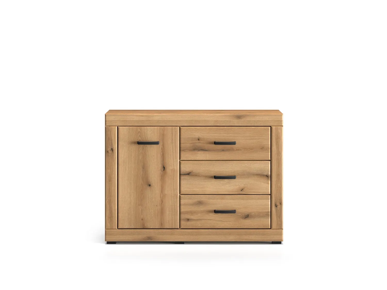 Komoda 1-drzwiowa z szufladami DORA 116x40x85 dąb evoke - 1DORA05-001