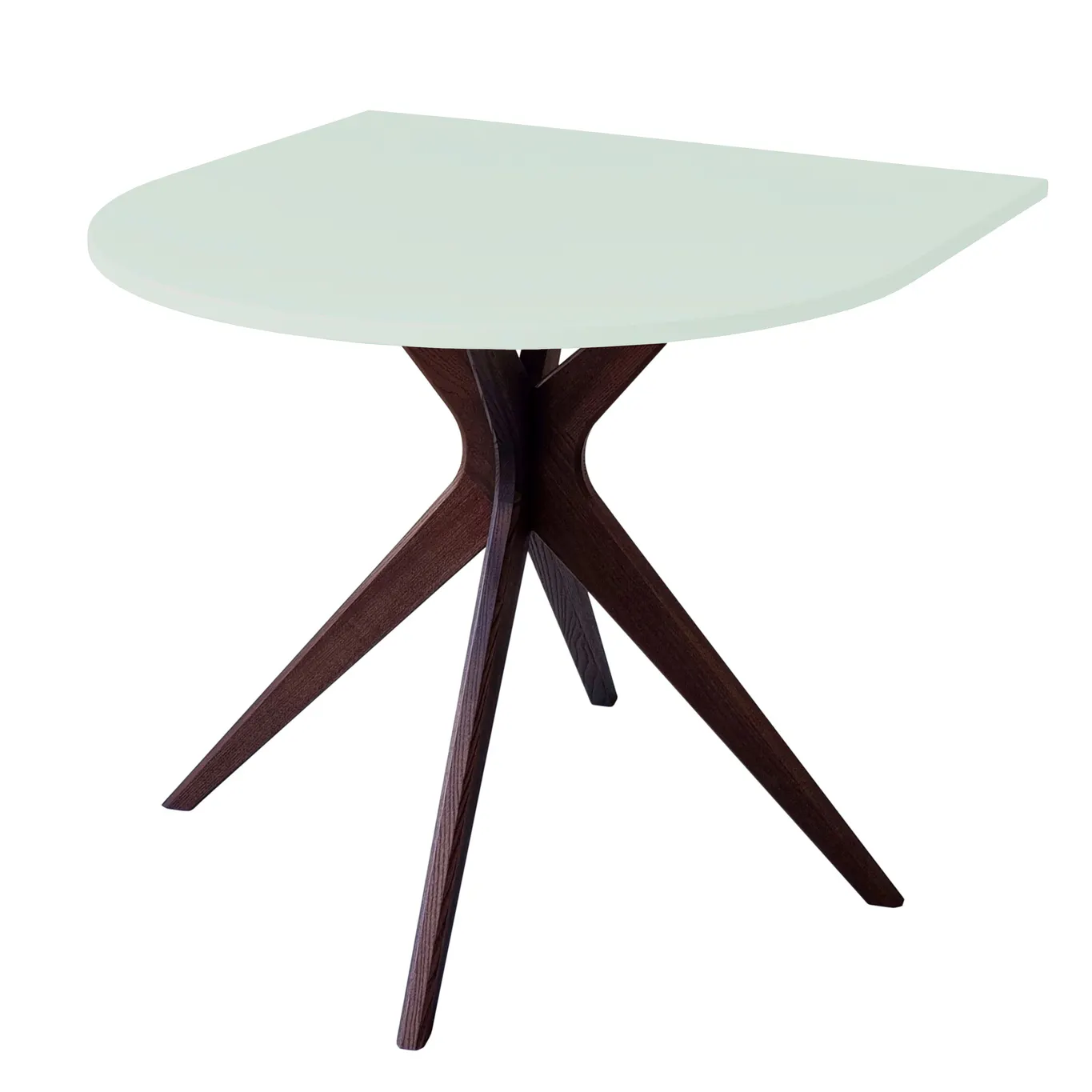 Stół półowalny JUBI Racetrack 90x90cm orzech miętowy Stolik kawowy, Meble, Tabela, Stół do jadalni