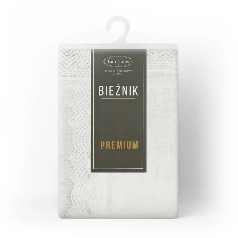 OBRUS DEKORACYJNY 35X180 CM BIAŁY - EU_350765