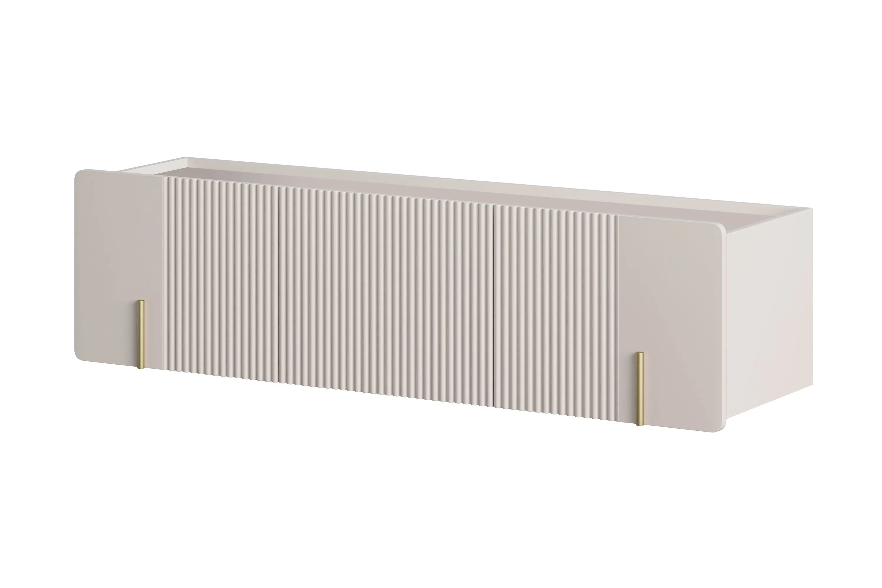 Szafka RTV wisząca MALMI 2-drzwiowa z 1 szufladą 150cm - kaszmirowy - złoty Łóżeczko, Meble, Łóżko dziecięce