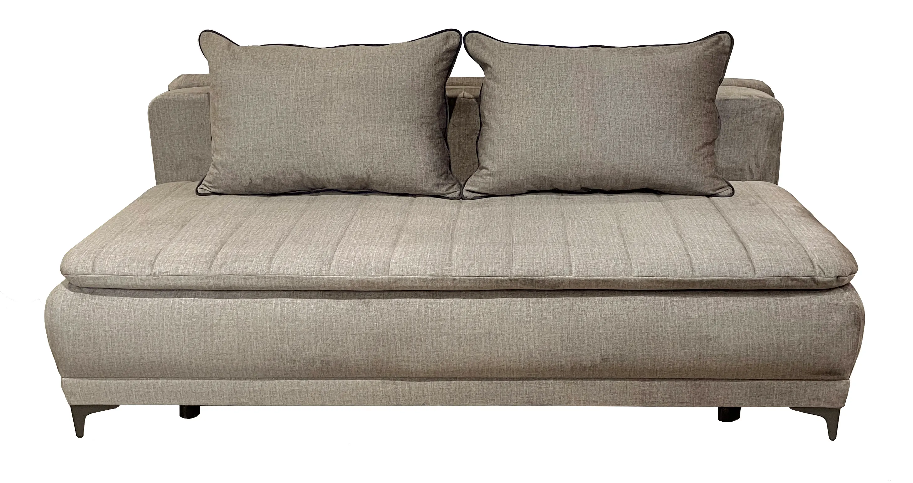 Sofa rozkładana LUCA 2 poduszki oparciowe, ciemny beż Poduszka, Wystrój domu, Meble, Kanapa