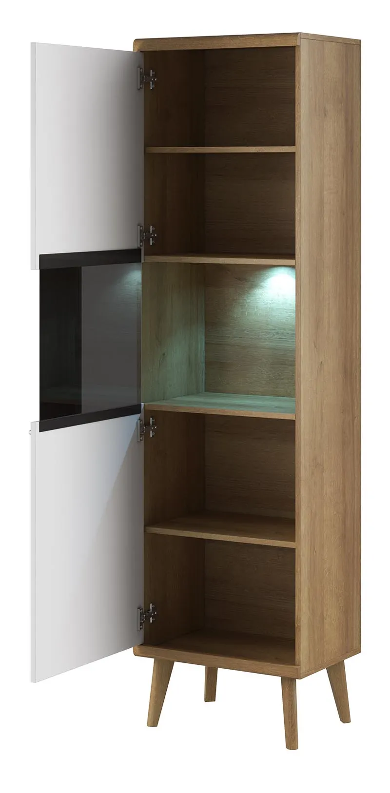 Witryna PRIMO 1-drzwiowa - biały dąb lineo - PRIMO_WT50_DRB