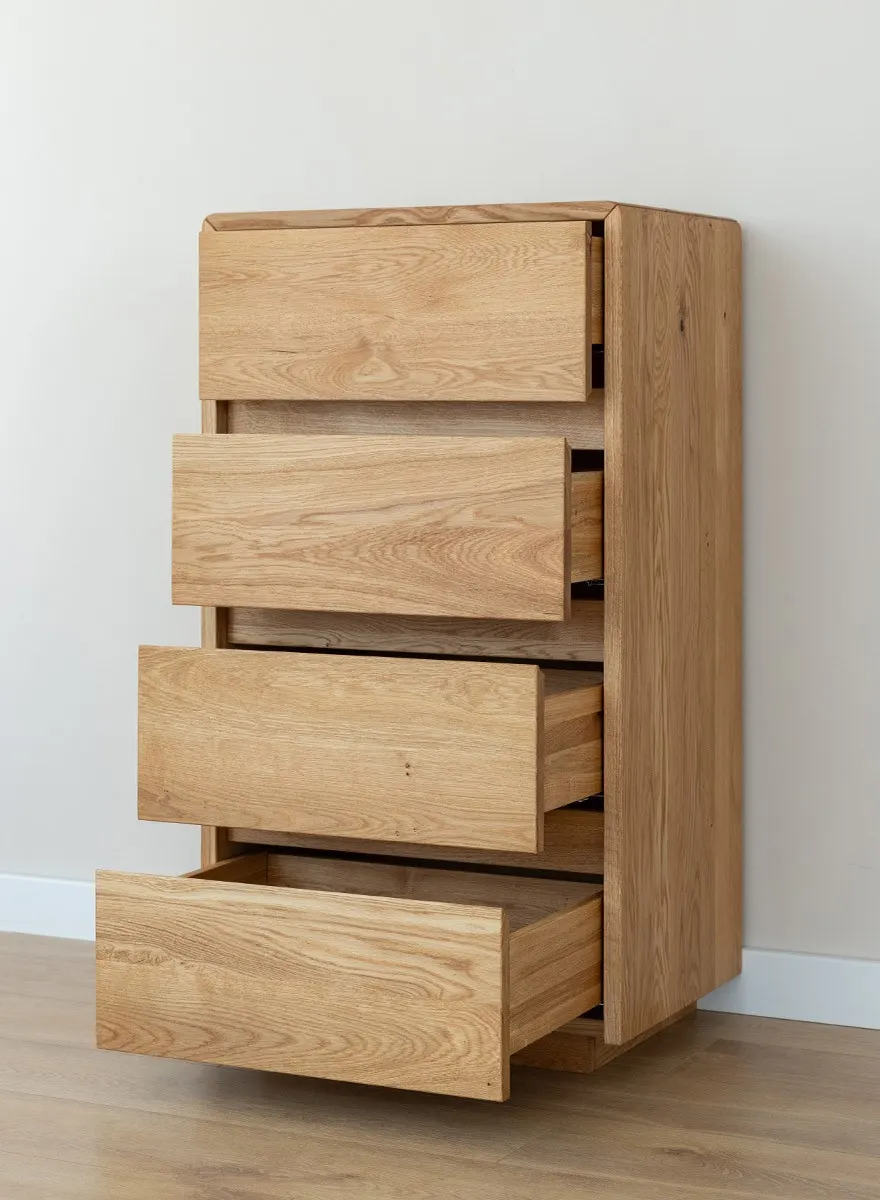 Komoda dębowa z 4 szufladami TOSSA Dębowy Sen dąb olejowany - ZIKOM2_4