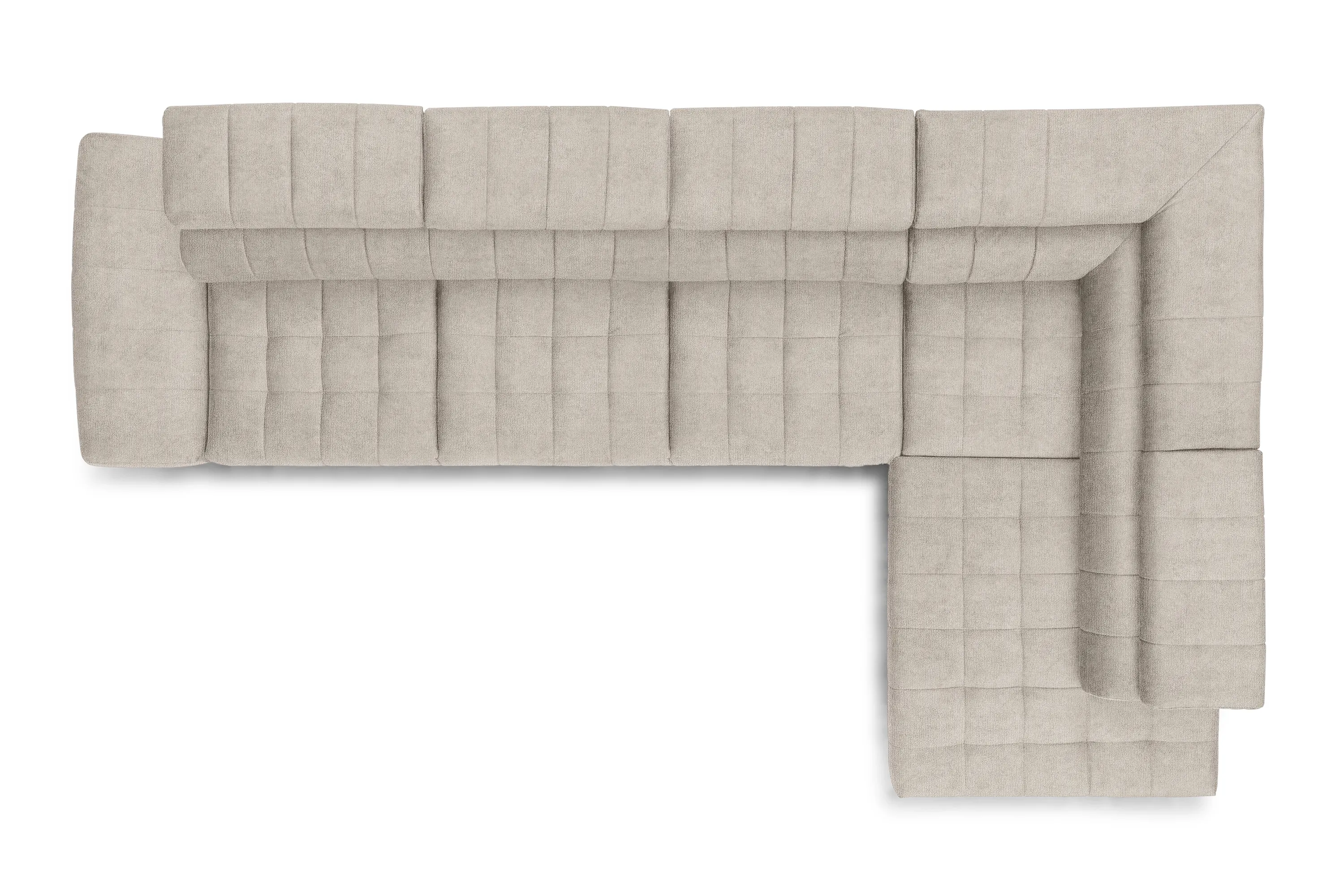 Narożnik prawostronny VALORIS MAXI regulowane zagłówki i podłokietniki tkanina Perfect harmony 07 beżowy - B_168600