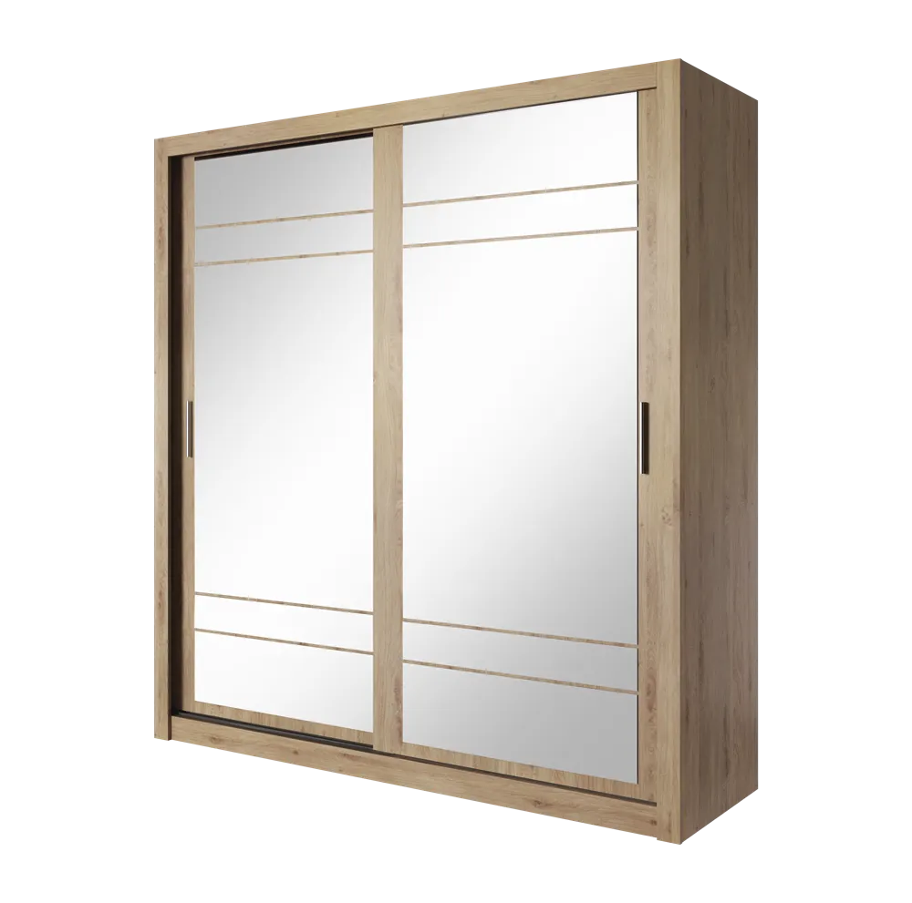 Szafa 2-drzwiowa z lustrami ARTI AR-08 203cm dąb shetland