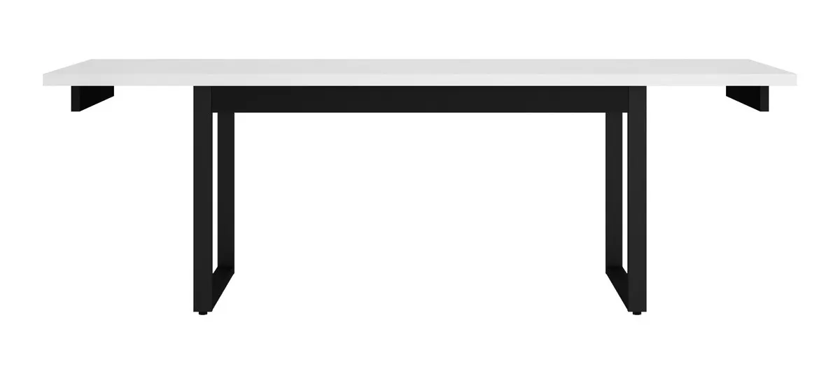 STÓŁ MWST03 160-240X90 BIAŁY PET HG/ CZARNA PERŁA Wójcik - 6000000010634