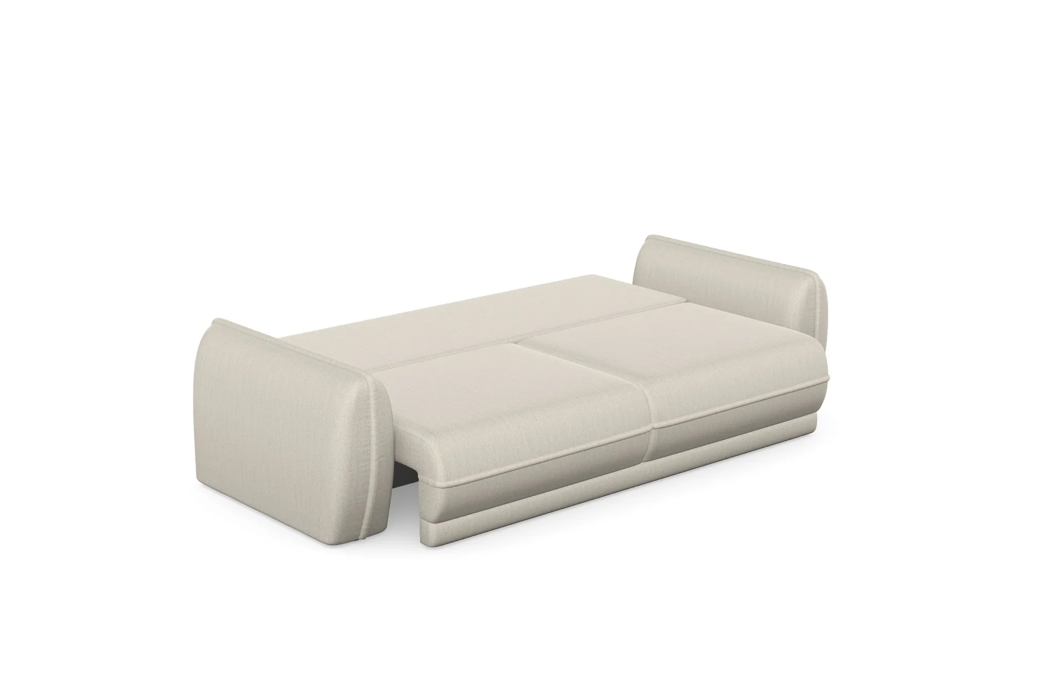 Sofa rozkładana MOJAVE z poduszkami - tkanina Modesto 492 - jasny beż