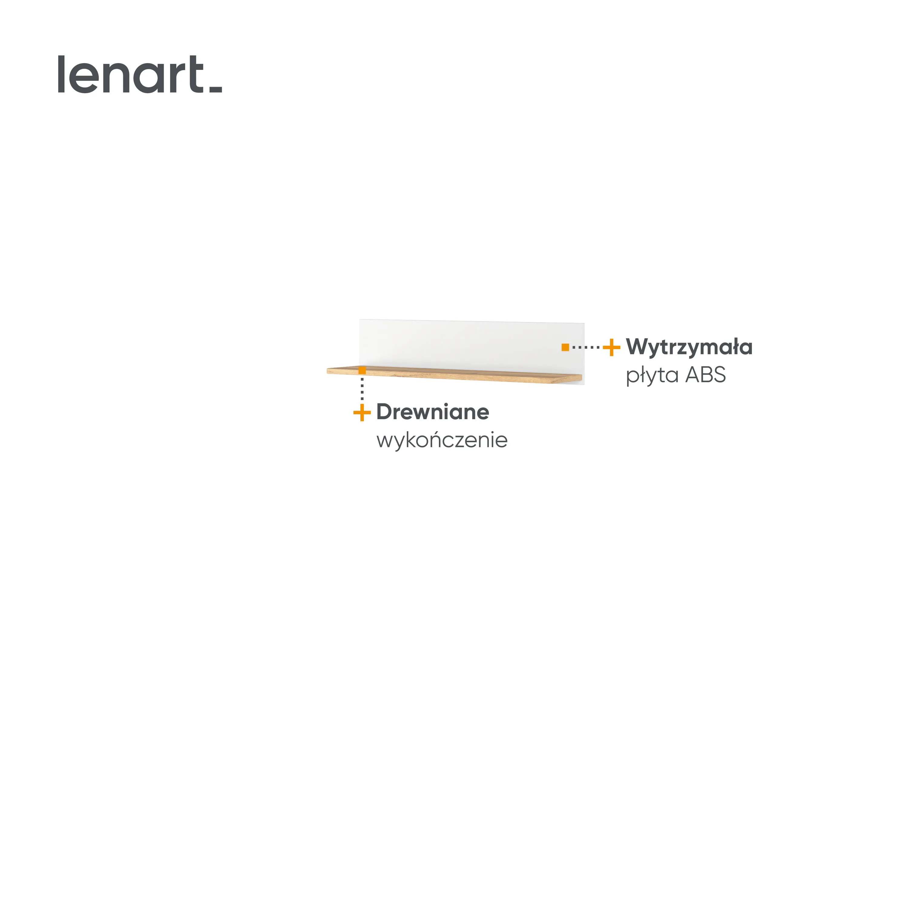 Półka wisząca Story SO-14 biały/dąb nash - SO14BDN
