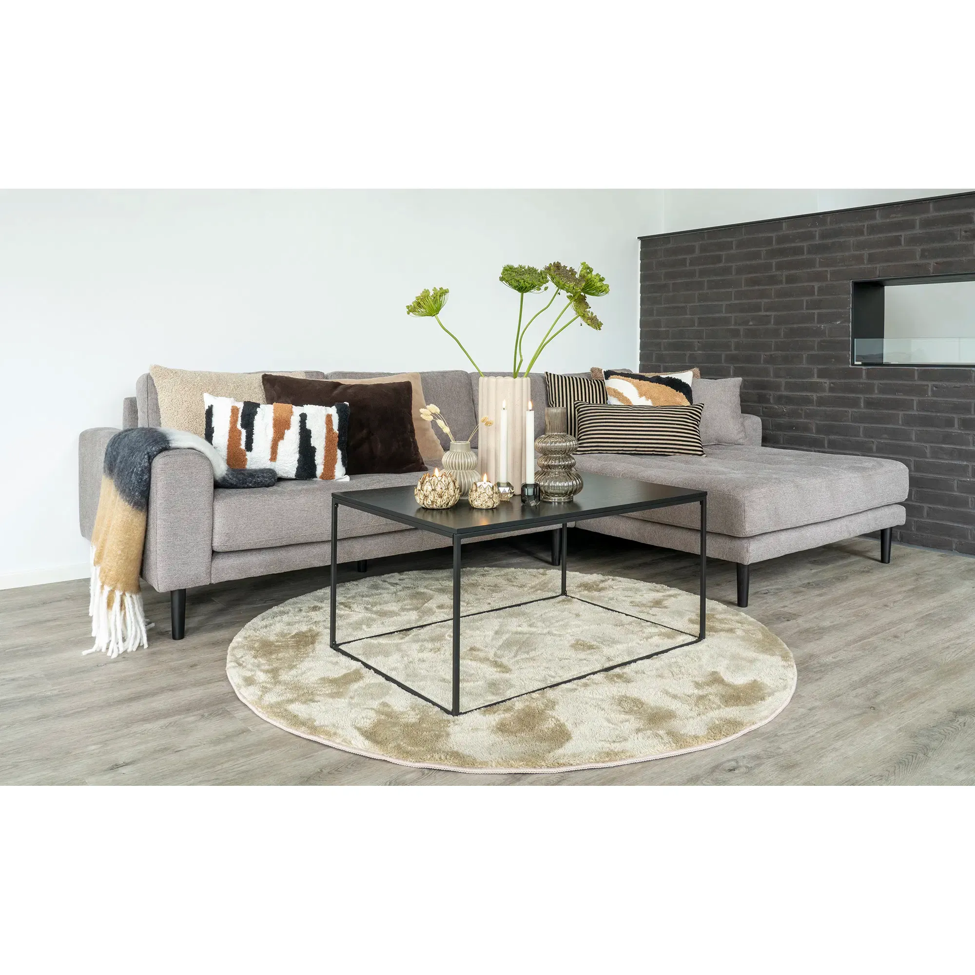 Stolik kawowy prostokątny VITA rama 60x90x45 cm - czarny — zdjęcie 8