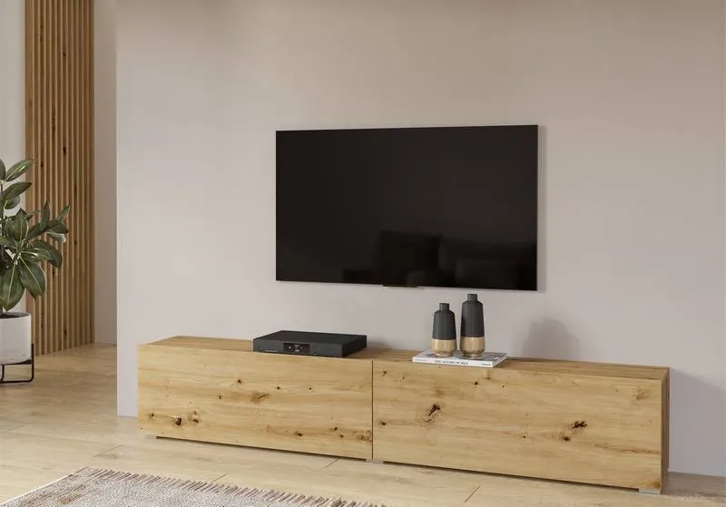 Szafka RTV AVA stojąca/wisząca 180 cm dąb wotan - 24RCLM40