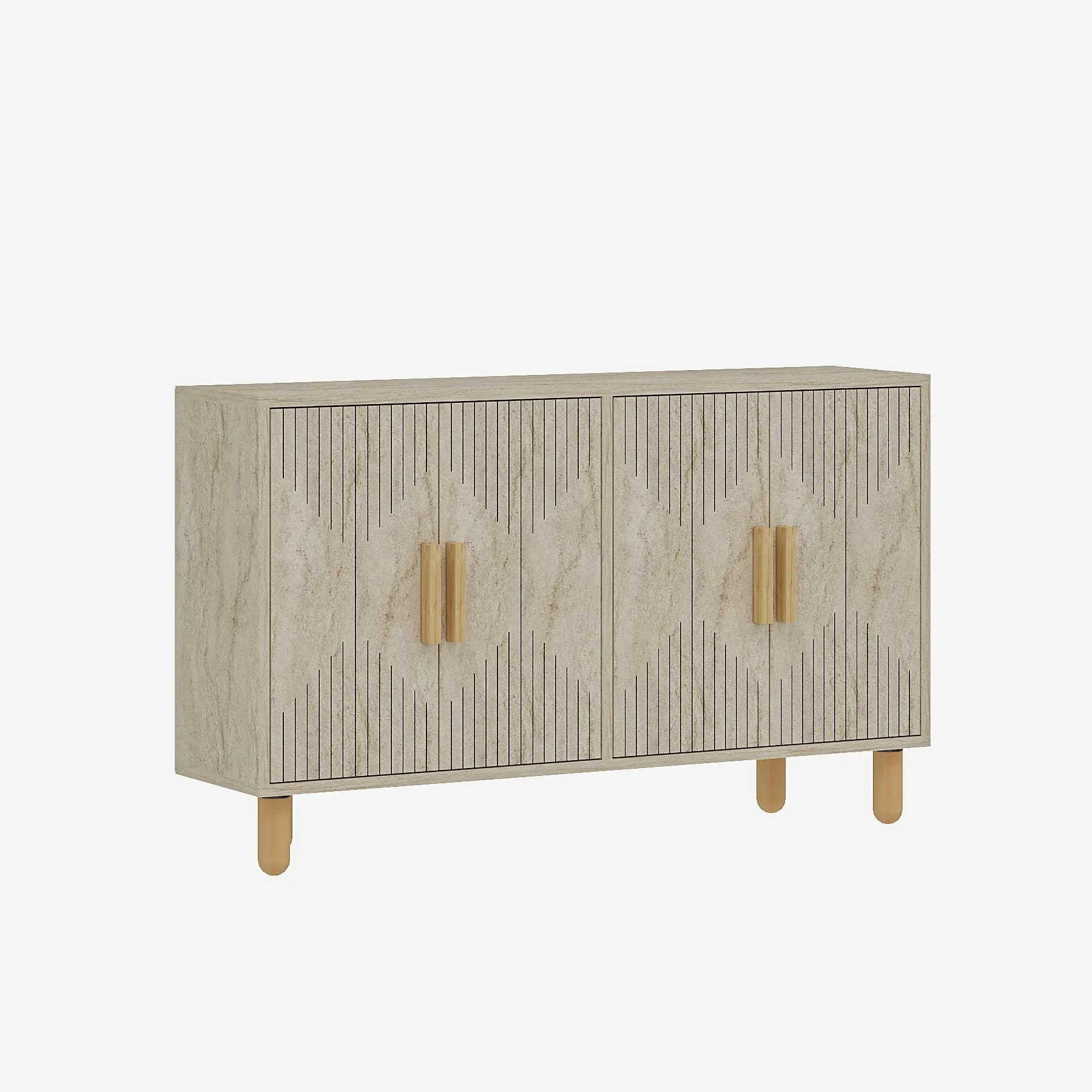 Komoda 4-drzwiowa ROGER 120 cm trawertynowy Komoda 4-drzwiowa ROGER 120 cm trawertynowy