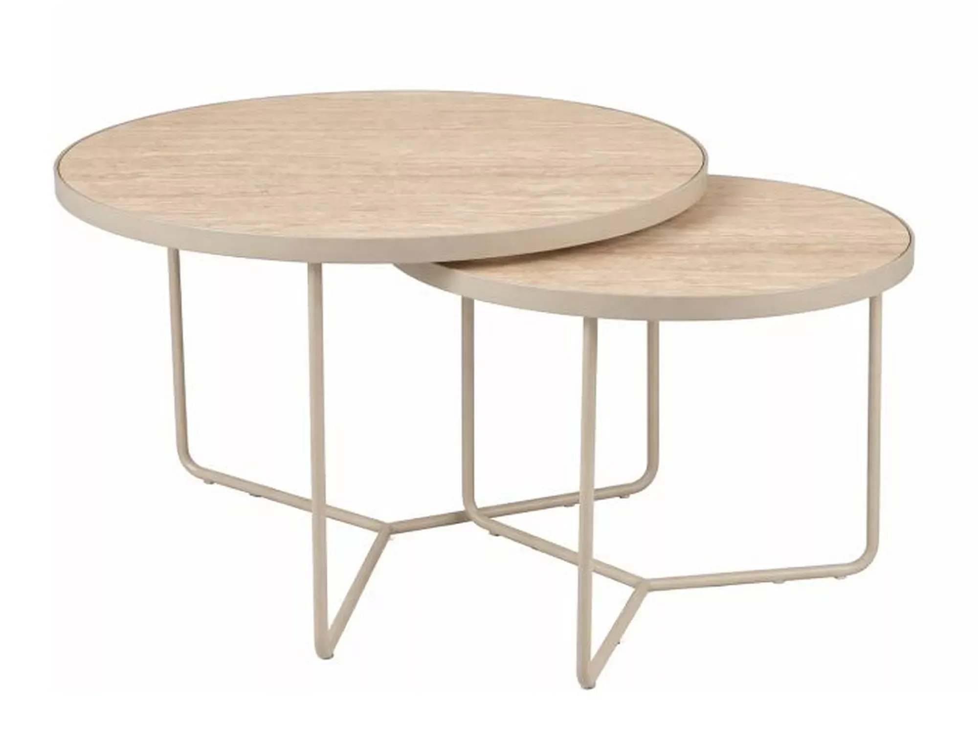 Zestaw stolików kawowych ITALIA 50x80 travertine kaszmir