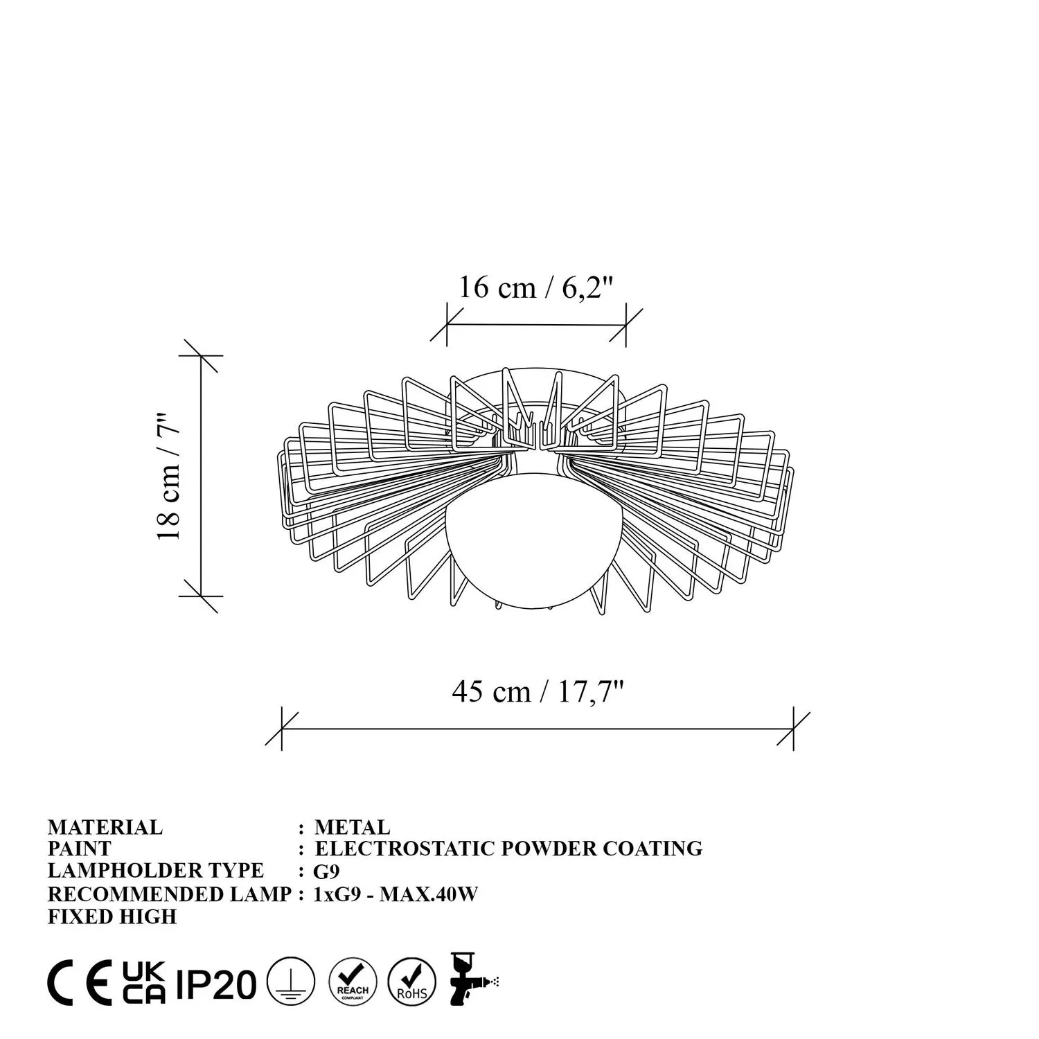 Żyrandol plafon ażurowy KAYA M czarny złoty - ASI_892OPV2432