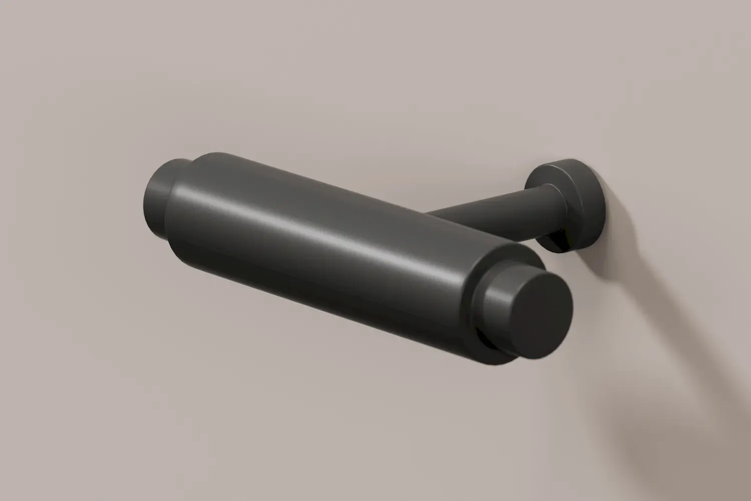 Szafka RTV wisząca z 2 szufladami LORINI 150 - cashmere uchwyt T-bar czarny - B_166822