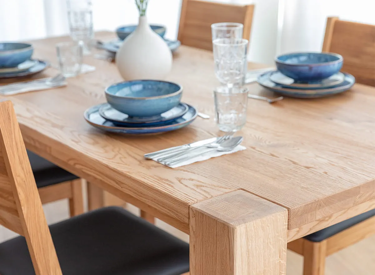 Stół dębowy do jadalni SIENA 180x90 naturalny - SIENA90X180
