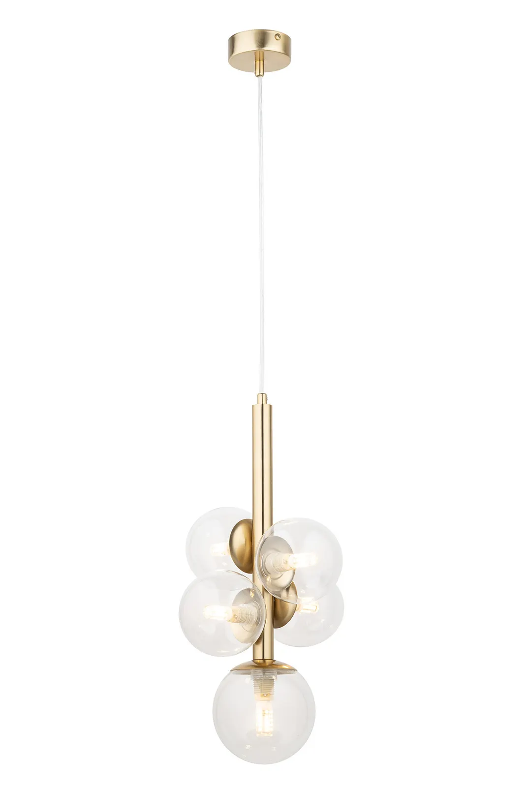 Lampa wisząca PERLA LUX 5 złota