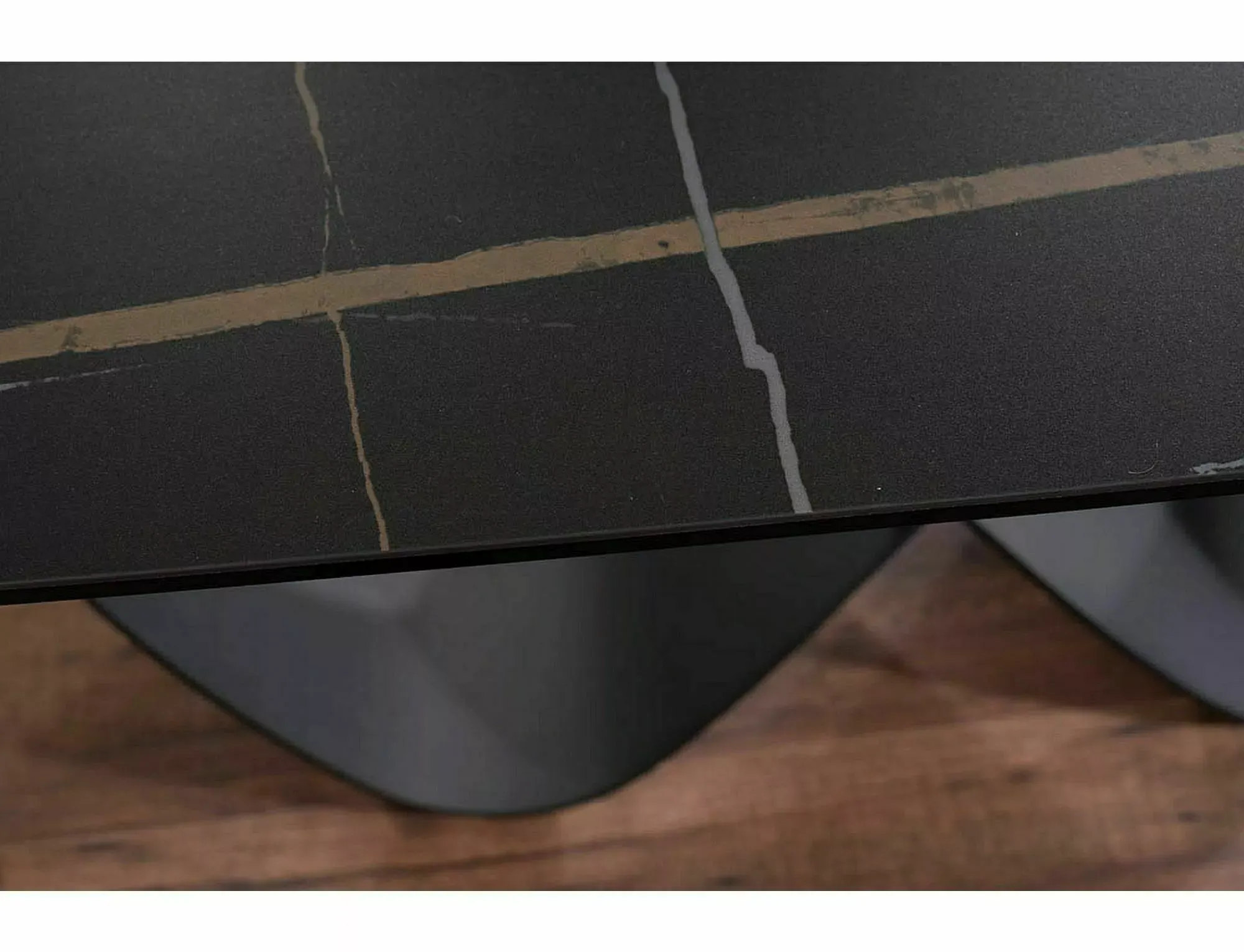 Stół rozkładany INFINITY CERAMIC 95x160(240) Azario Black czarny stelaż czarny Signal — zdjęcie 11