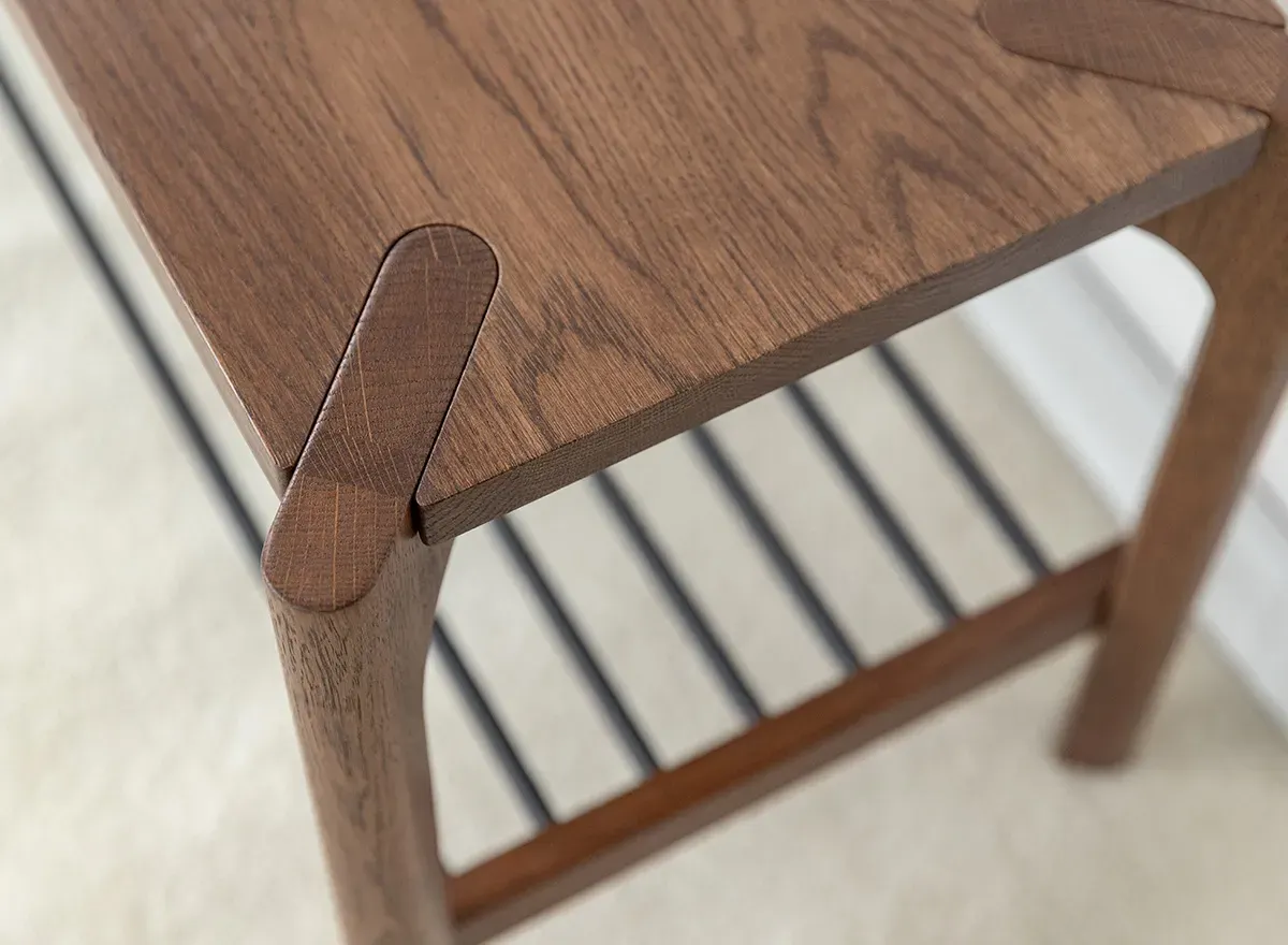 Ławka z półką na buty dębowa CAMPI dąb olejowany - KULCA06