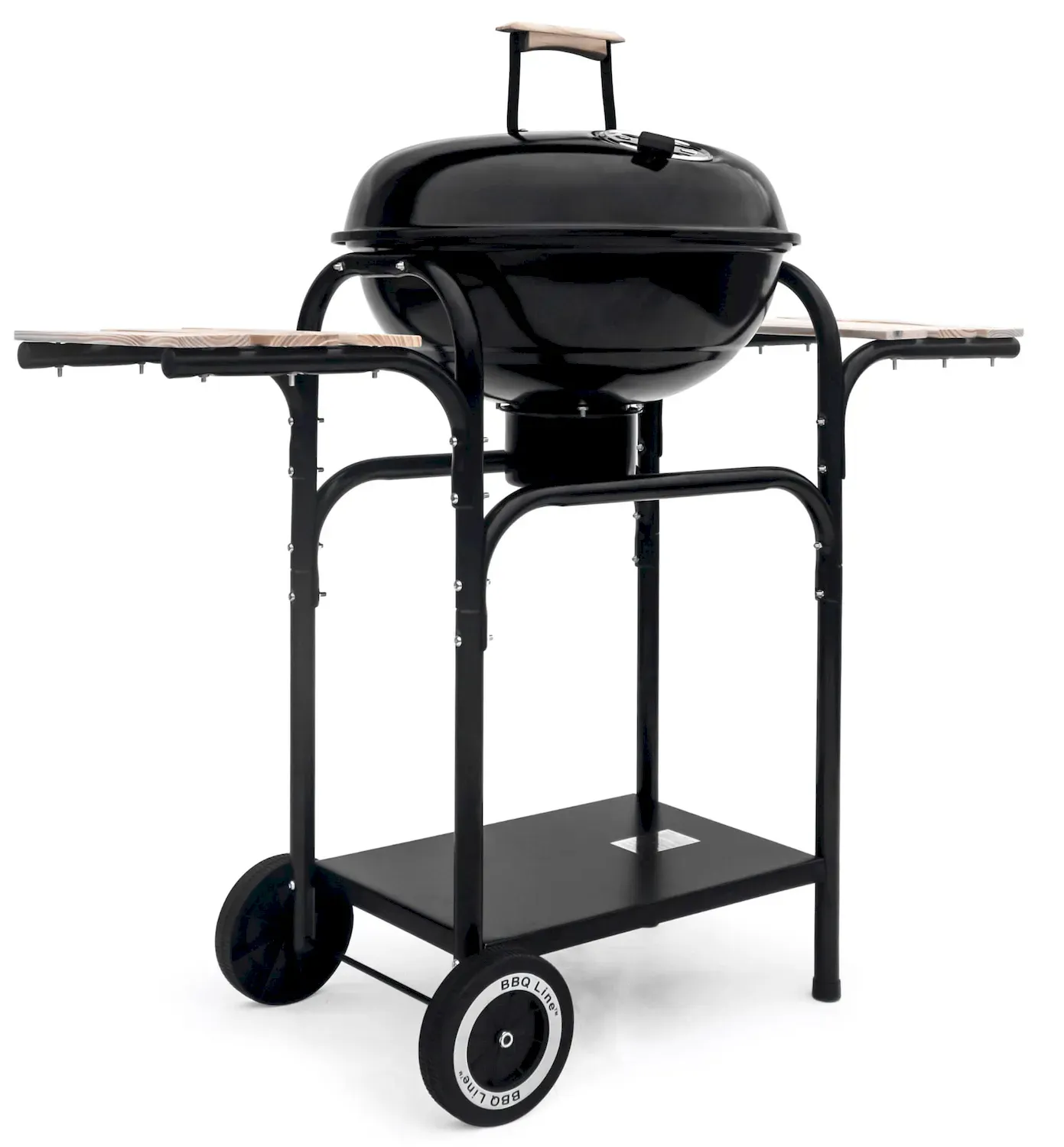 GRILL węglowy z półkami i pokrywą MIR270 czarny