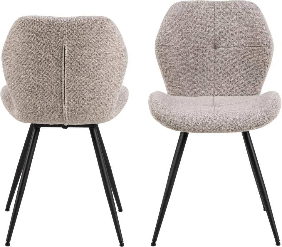 Krzesło Tozzi Beżowy- zam. błyskawiczny, Czarny ( zestaw 2 sztuk ) - 0000098905