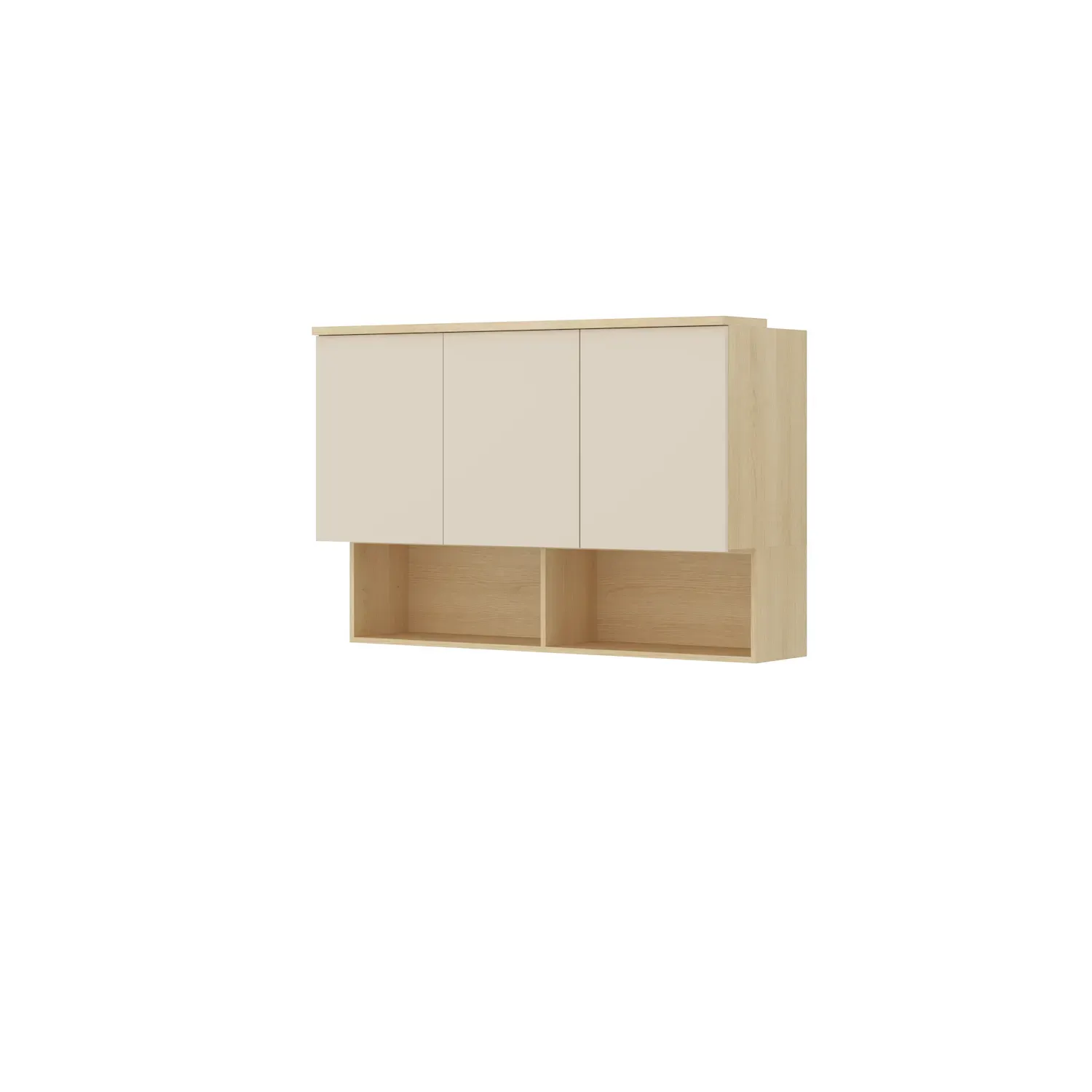 Szafka wisząca 3-drzwiowa P/L 126 cm TERRA 11 dąb Lindberg beż piaskowy