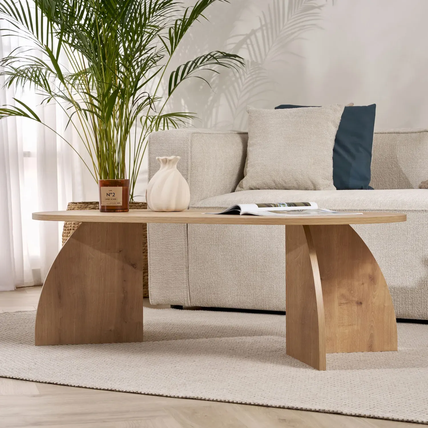 Stolik kawowy MELINA 60x120 dąb sapphire - ASI_632NRD1103