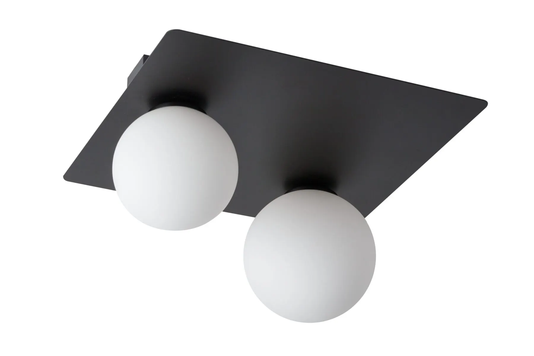 Lampa sufitowa/plafon ARGON 2 prostokąt biało-czarny