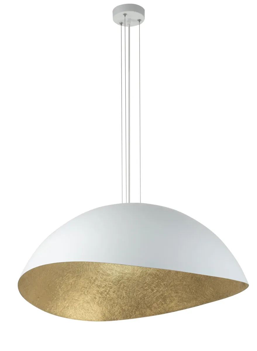 Lampa wisząca SOLARIS L biało-złota