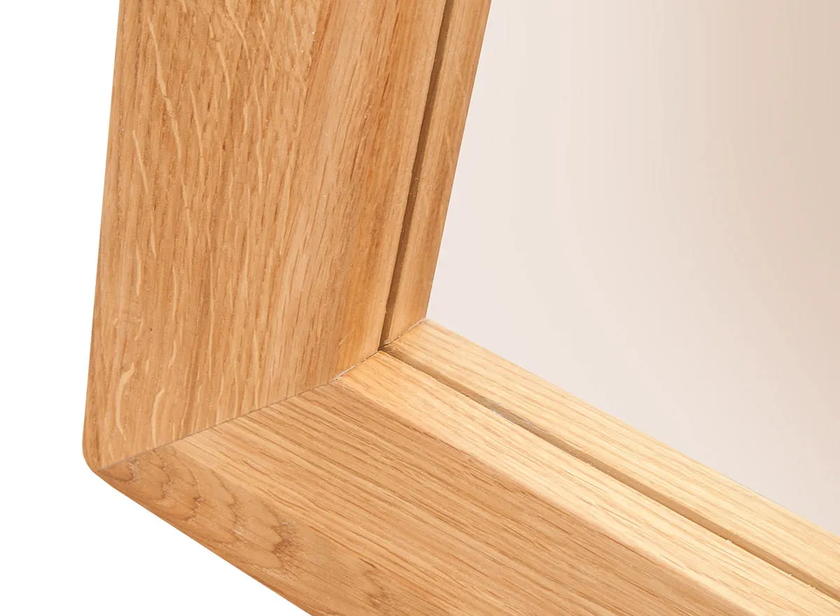 Lustro dębowe do przedpokoju mniejsze Gialo 70x100x3 cm - 2SGIA06