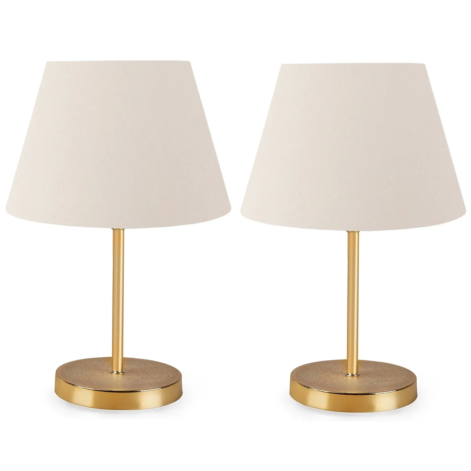 Zestaw lamp stołowych AYD 2 sztuki kremowy złoty