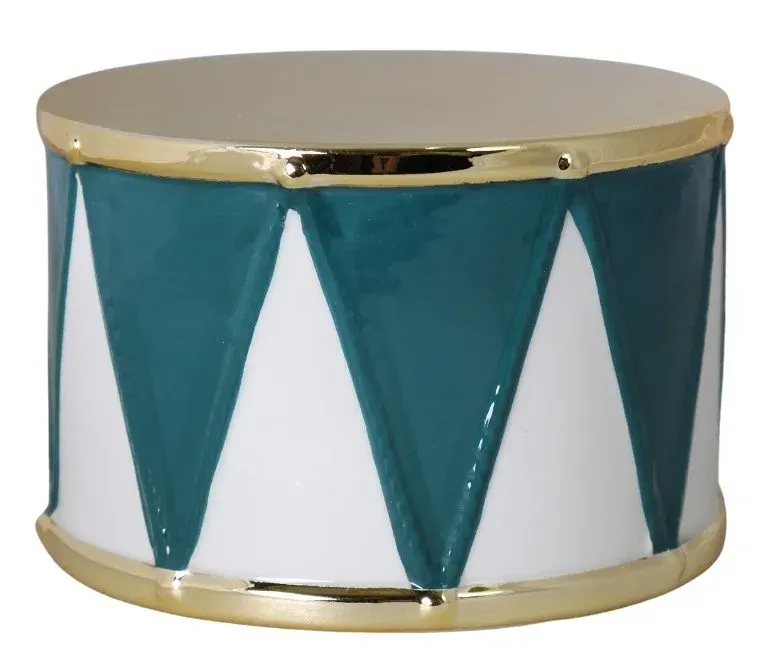 BĘBENEK ceramiczny 36 biało-różowo-złoty