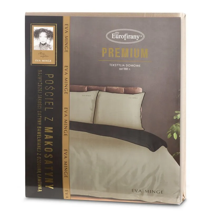 POŚCIEL H 220 X 200 CM BEŻOWY CZARNY - EU_440328