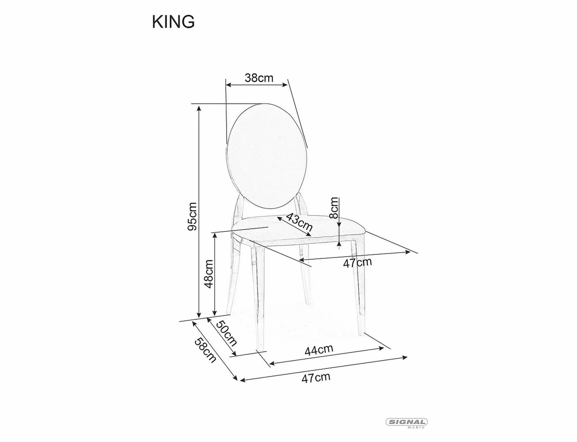 Krzesło KING VELVET Bluvel 19 czarne złoty stelaż - KINGVZLC