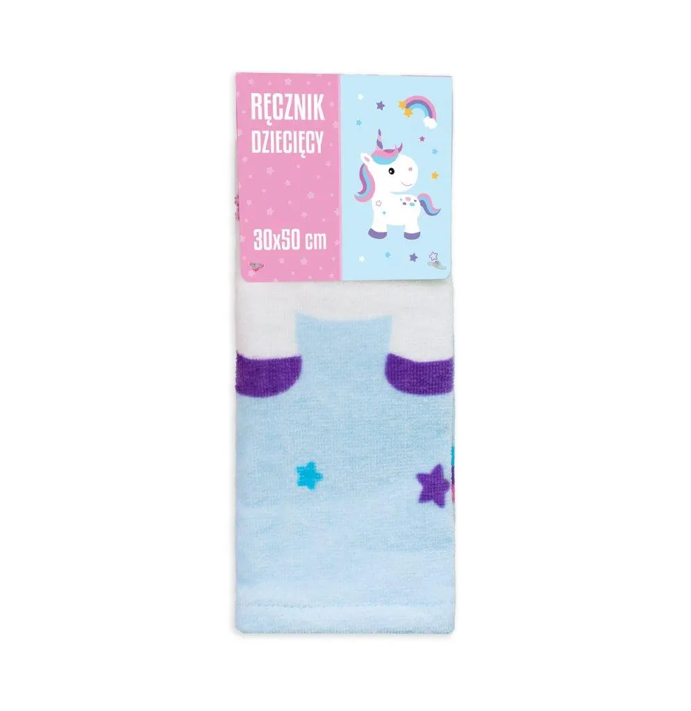 Ręcznik dla dziecka KIDS 004 30x50 druk niebieski biały - FARO_31465