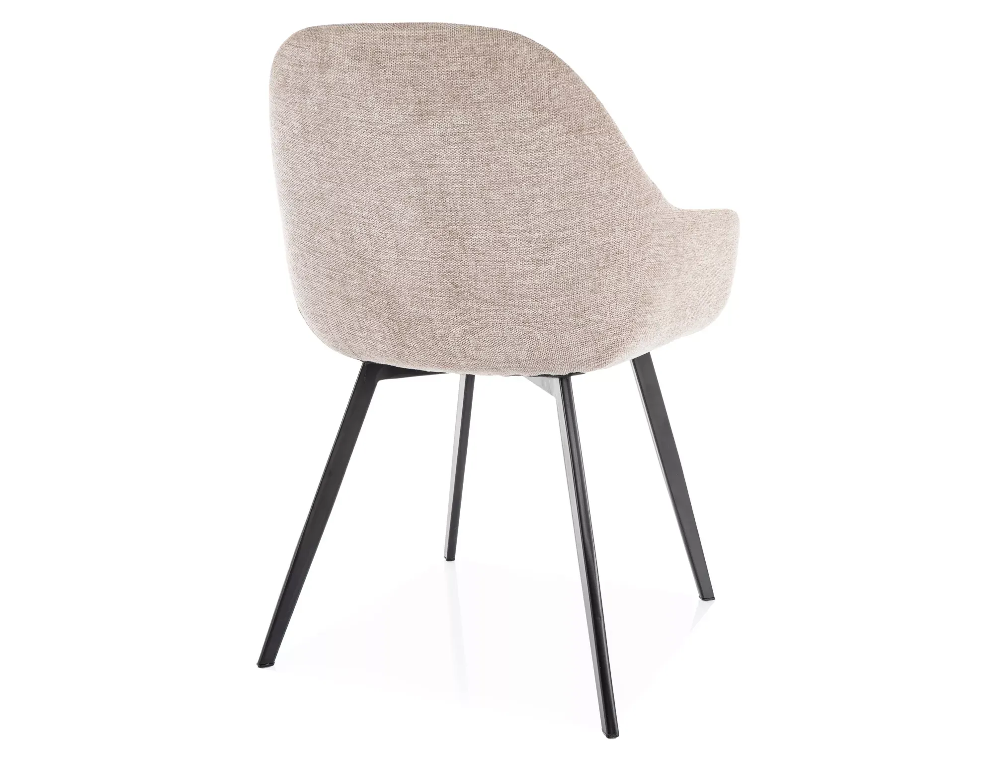 Krzesło tapicerowane VINTO BREGO beżowe/czarne nogi - VINTOBRCBE