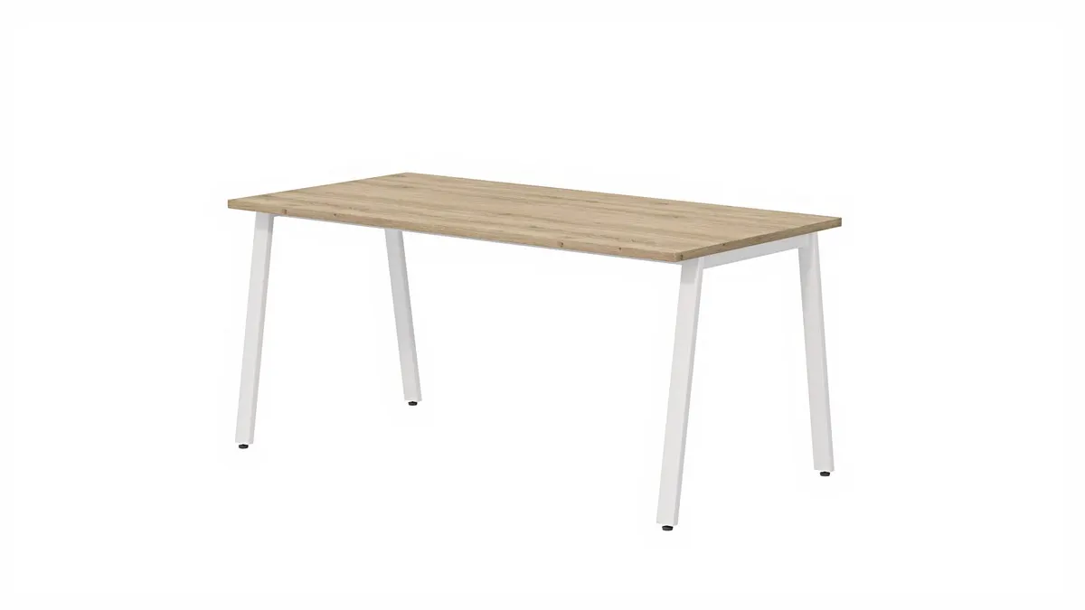 Biurko OP-LITE A II z regulacją wysokości dąb naturalny białe 140x70x74(75)cm