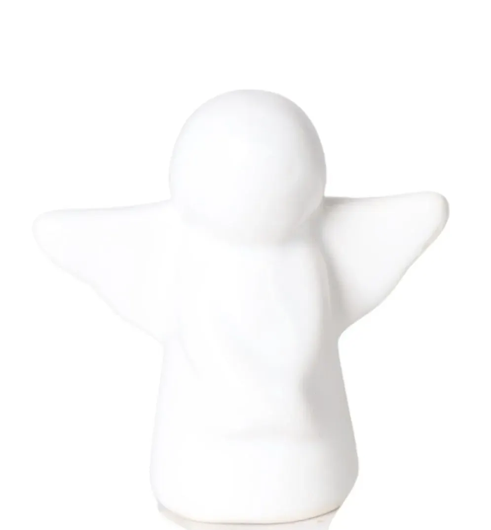 Ceramiczny ANIOŁ mini DISPLAY biały