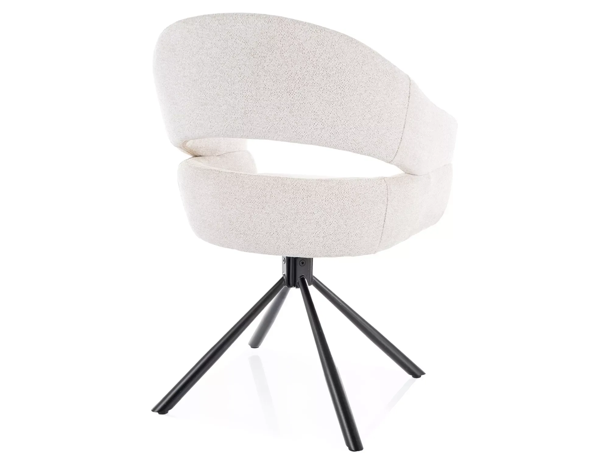 Krzesło jadalniane BORGO RAVEN jasny beż/czarne nogi - BORGORCBE