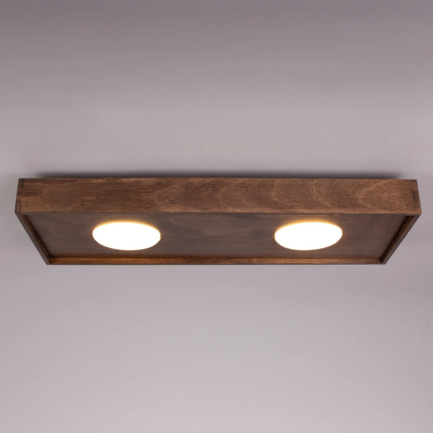 Plafon SOUL 2 brązowy efekt drewna - SI_40915