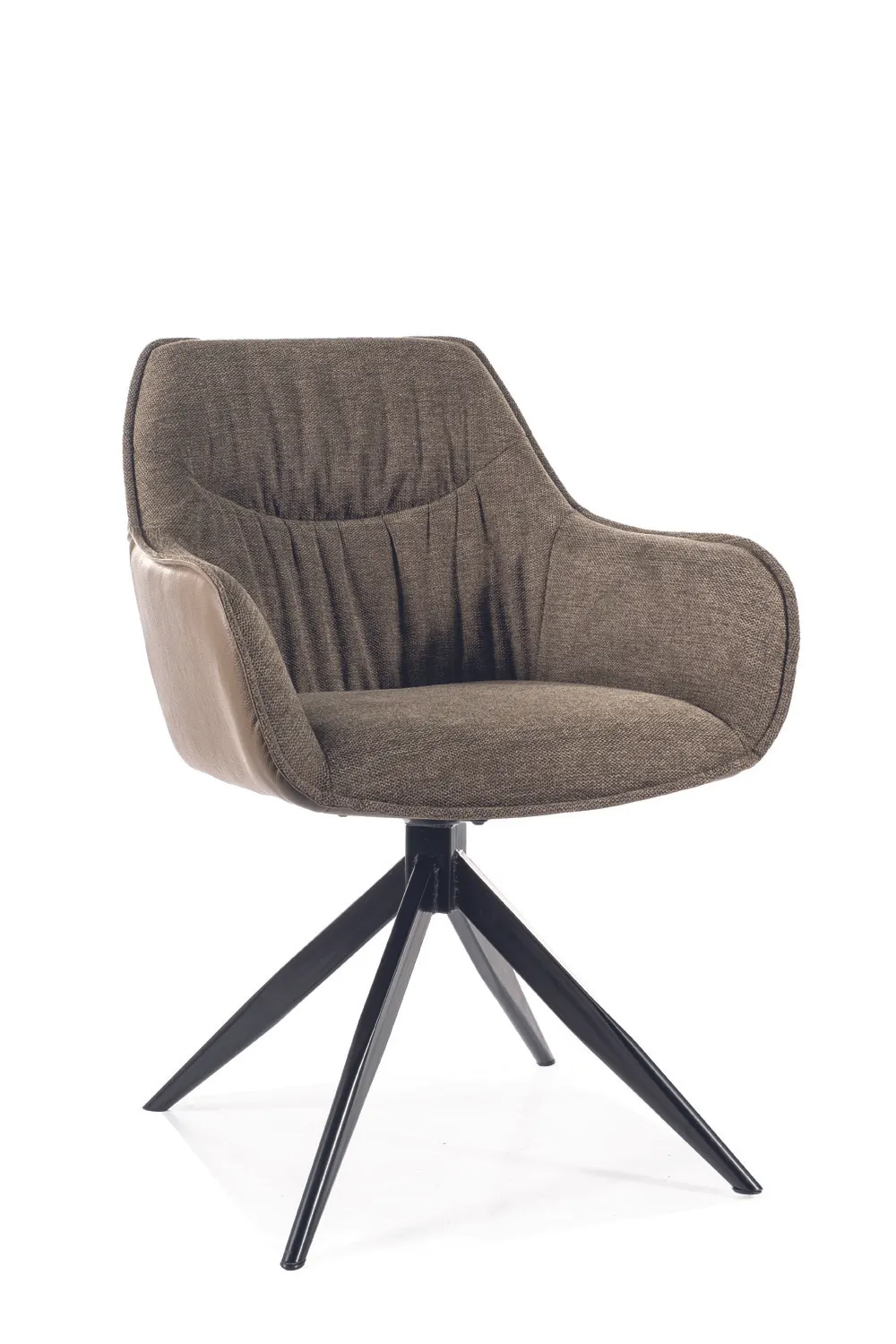 Krzesło obrotowe SEMPRE BREGO/BUFFALO oliwkowe tkanina + skóra syntetyczna