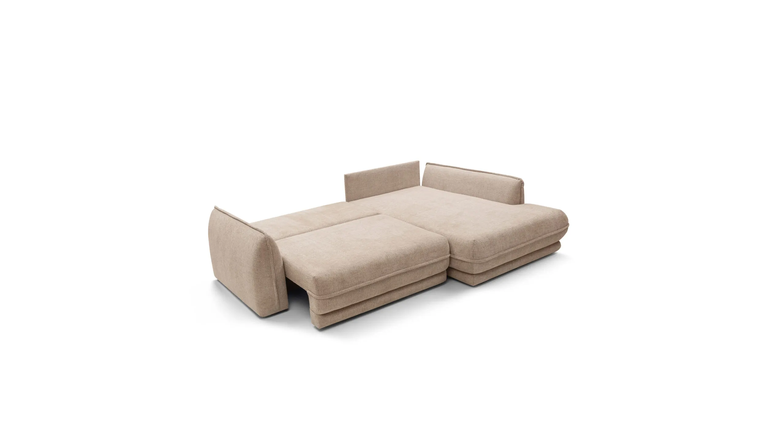 Narożnik z funkcją spania MOJAVE II prawostronny tkanina Modesto 493 - beżowy - MOJAVEII_NAR_MODESTO493_P