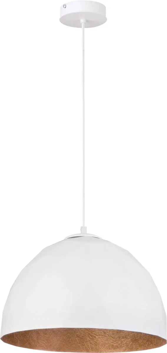 Lampa wisząca DIAMENT M biało-miedziana