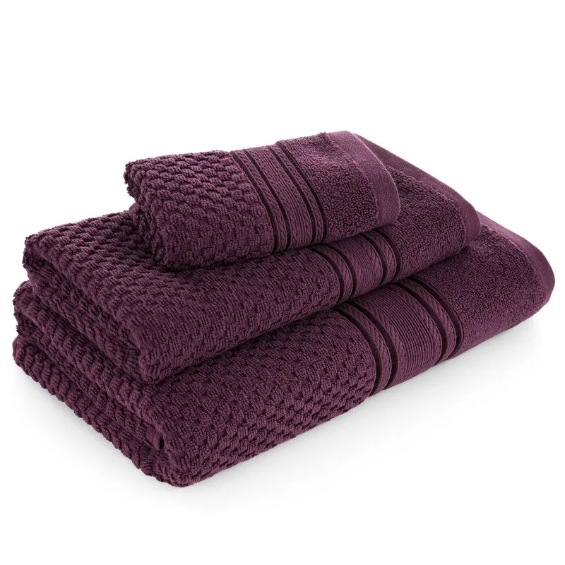 RĘCZNIK DAVOS (09) 70 X 140 CM CIEMNOFIOLETOWY