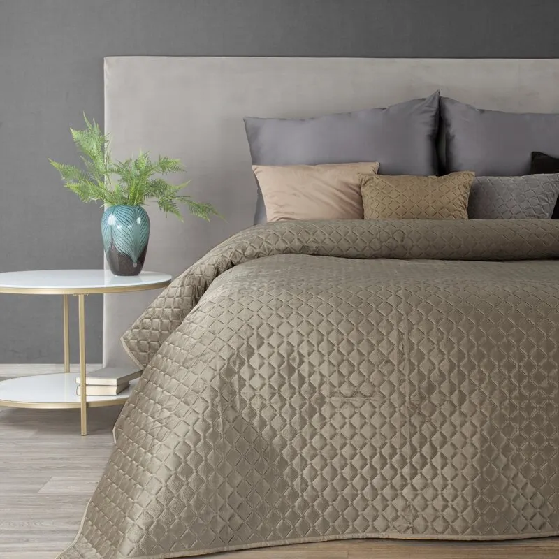 Narzuta pikowana DIMON 220X240 cm ciemny beż - EU_379123