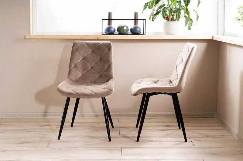 KRZESŁO RALPH VELVET CZARNY STELAŻ/CIEMNY BEŻ BLUVEL 40 Signal - RALPHVCCB