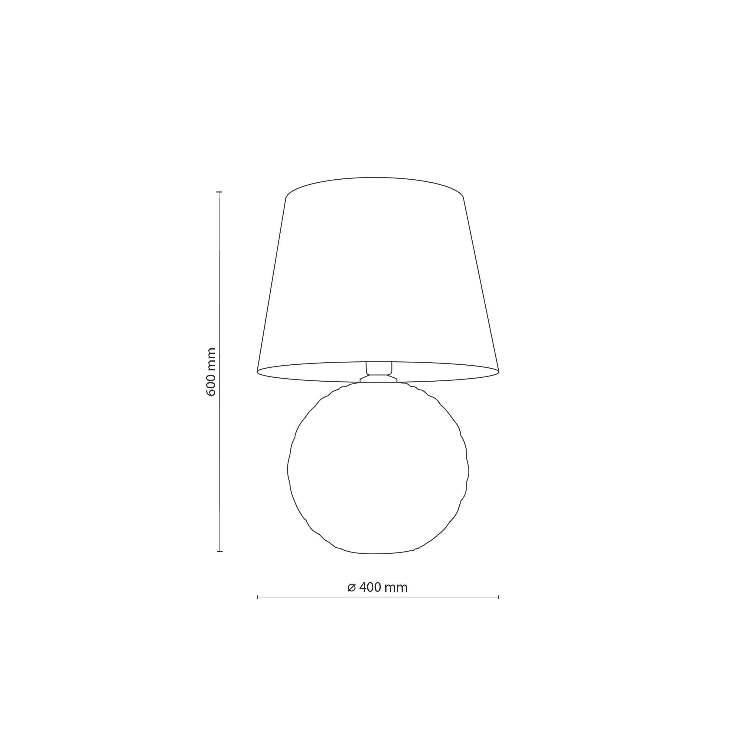 Lampka nocna SANTANA czarna ze złotym elementem 60x39cm - TK_5590