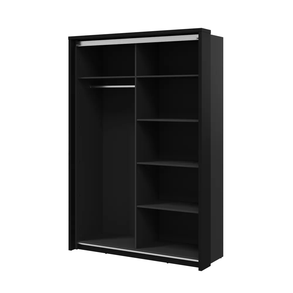 Szafa 2-drzwiowa z lustrem ARTI AR-21 150cm dąb artisan/czarna - AR21DAC